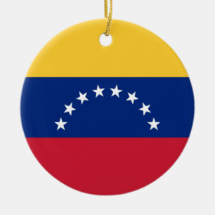 Venezuela flagga julgransprydnad keramik