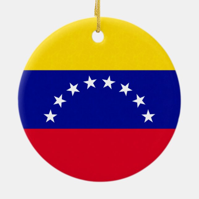 Venezuela Flagga Julgransprydnad Keramik (Baksidan)