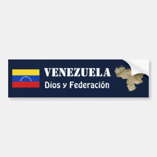 Venezuela flagga + Kartabildekal Bildekal