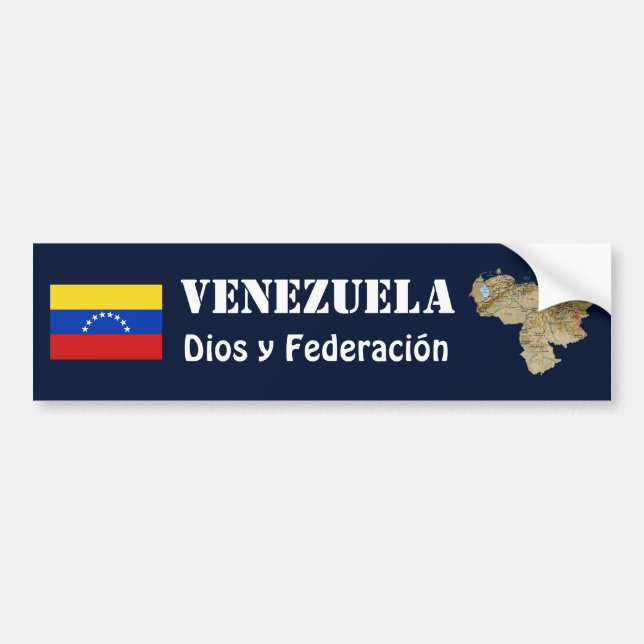 Venezuela flagga + Kartabildekal Bildekal (Framsidan)