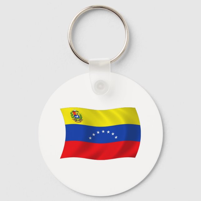 Venezuela Flagga Keychain Nyckelring (Framsida)