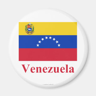 Venezuela flagga med namn magnet