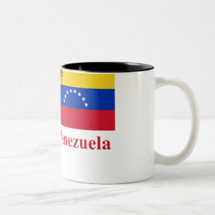 Venezuela flagga med namn Två-Tonad mugg
