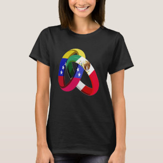Venezuela Flagga Mexiko Grown Ring Giftermål Bröll T Shirt