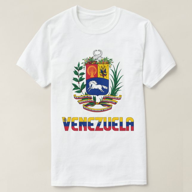 Venezuela Flagga och Jackande av Arm Patriotic T Shirt (Design framsida)