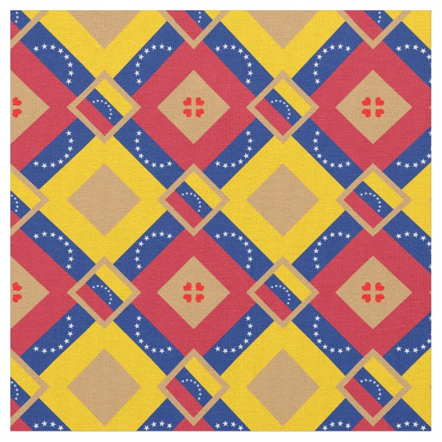 Venezuela Flagga och Venezuela Trendiget Fabric mo Tyg (Närbild)