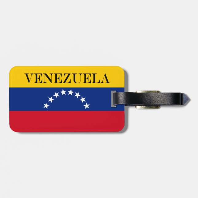 Venezuela flagga patriotiska venezuelaner bagagebricka (Baksida Vågrät)
