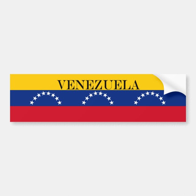 Venezuela flagga patriotiska venezuelaner bildekal (Framsidan)