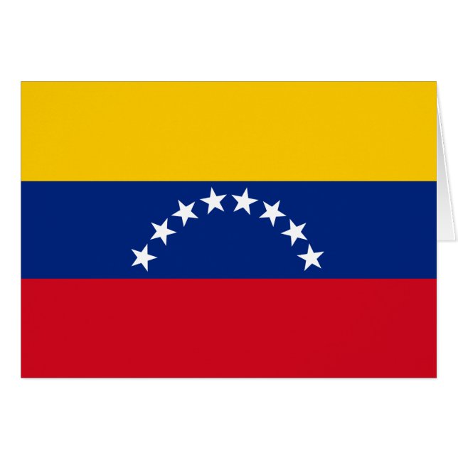 Venezuela flagga patriotiska venezuelaner hälsningskort (Framsidan Horizontal)