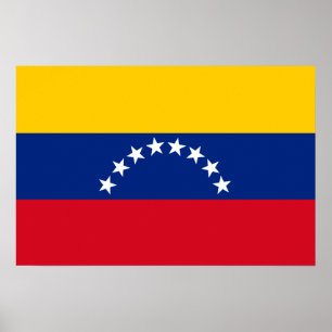 Venezuela flagga patriotiska venezuelaner poster