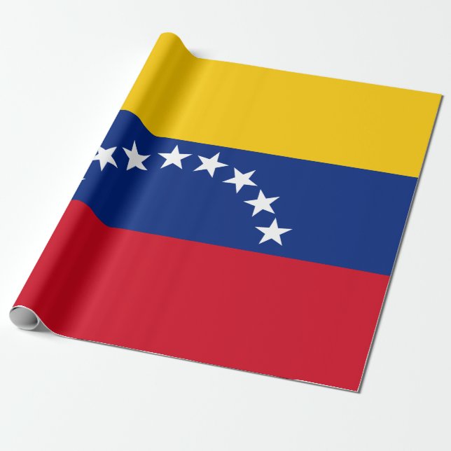 Venezuela flagga patriotiska venezuelaner presentpapper (Utrullad)