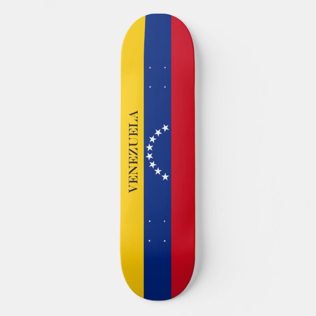 Venezuela flagga patriotiska venezuelaner skateboard bräda 20,5 cm (Framsida)