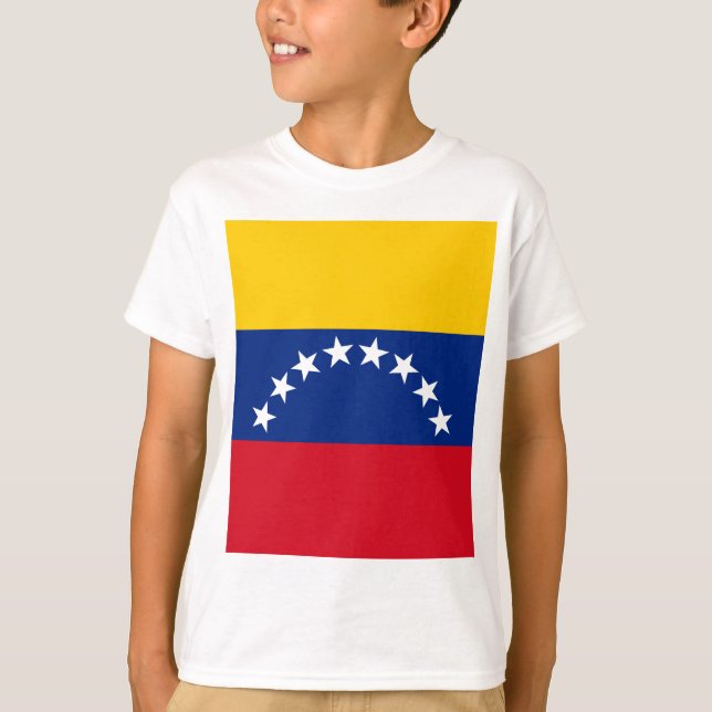 Venezuela flagga patriotiska venezuelaner t shirt (Framsida)