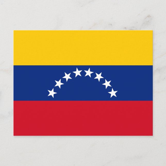 Venezuela flagga patriotiska venezuelaner vykort (Framsida)
