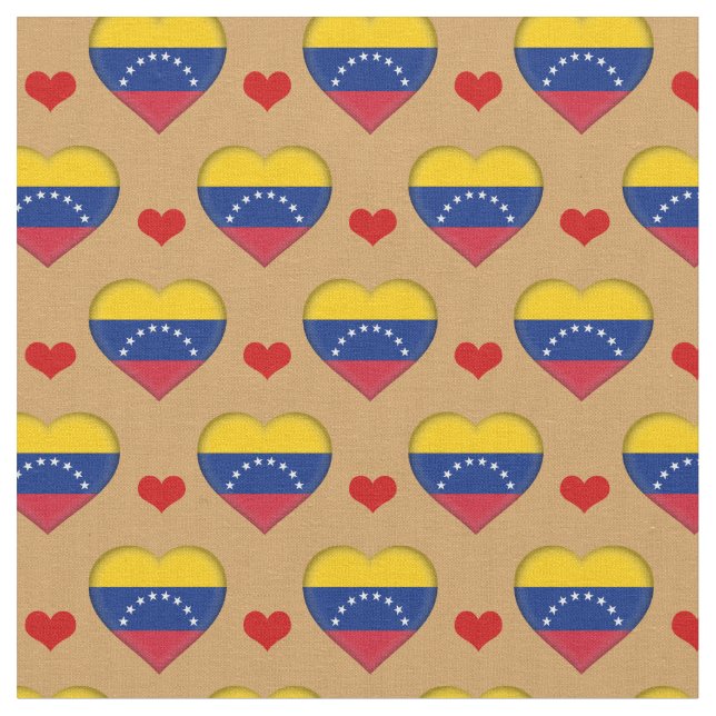 Venezuela Flagga Red Heart mode Fabric/Venezuela Tyg (Närbild)