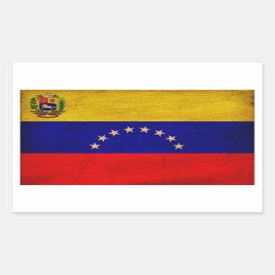 Venezuela flagga rektangulärt klistermärke