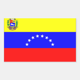 Venezuela Flagga Rektangulärt Klistermärke