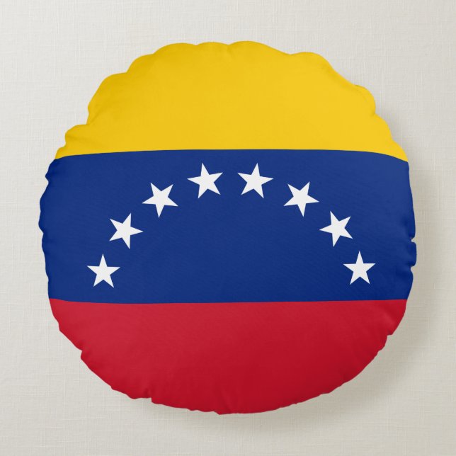Venezuela flagga rund kudde (Framsidan)