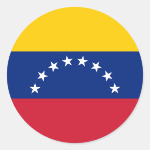 Venezuela flagga runt klistermärke