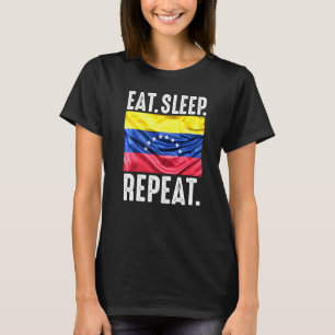 Venezuela Flagga Soccer Proud Eat Ssov Repeat Foot T Shirt