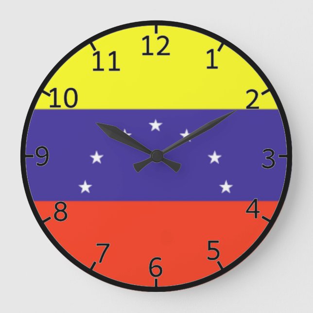 Venezuela Flagga Stor Klocka (Framsida)