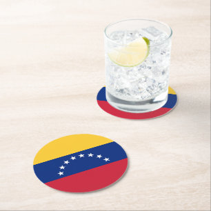 Venezuela flagga underlägg papper rund
