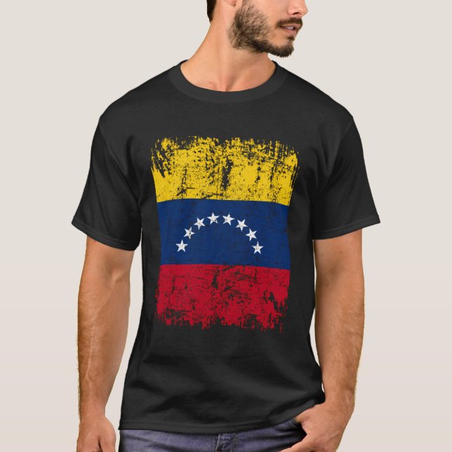 Venezuela Flagga Venezuela T Shirt (Framsida)