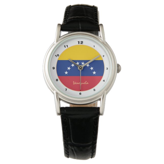 Venezuela Flagga & Venezuela trendig mode /design Armbandsur (Framsida)