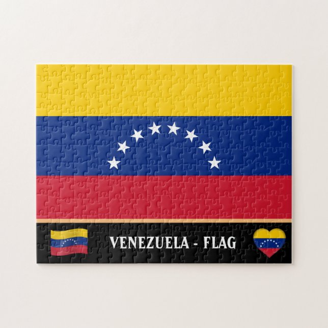 Venezuela Flagga & Venezuelan land / Venezuela Pussel (Horisontell)