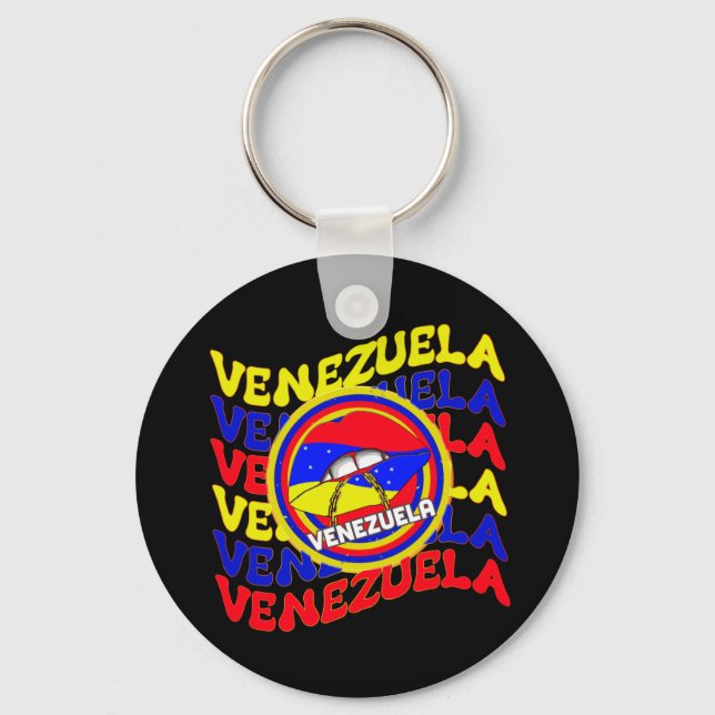 Venezuela Flagga Venezuelas Pride Läppar Nyckelring (Framsida)