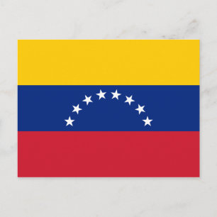 Venezuela Flagga Vykort