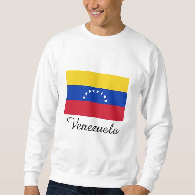 Venezuela flaggadesign lång ärmad tröja (Framsida)