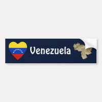 Venezuela flaggahjärta + Kartabildekal