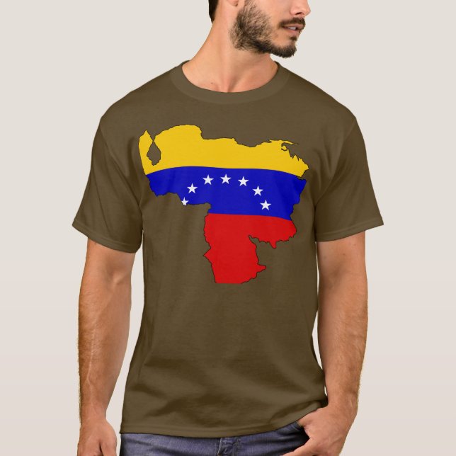Venezuela flaggakarta t shirt (Framsida)