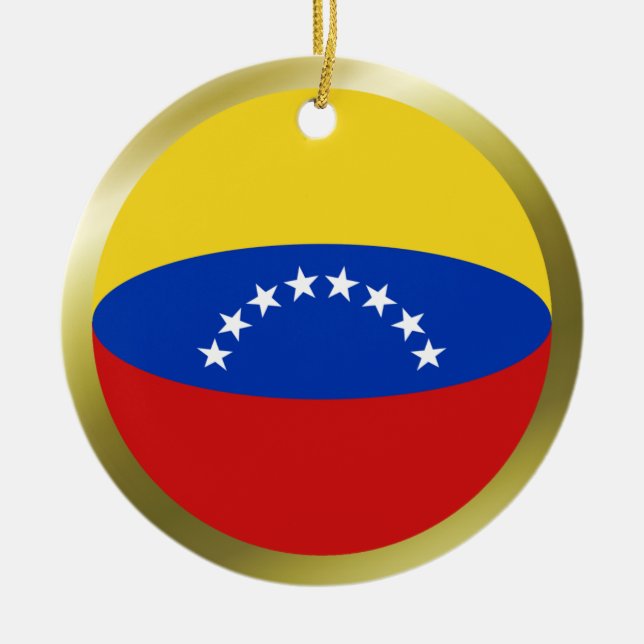 Venezuela flaggprydnad julgransprydnad keramik (Framsidan)