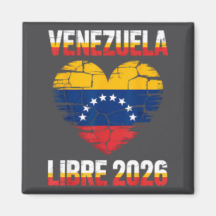 Venezuela Fri 2026 Venezuela Hjärtflagga Magnet