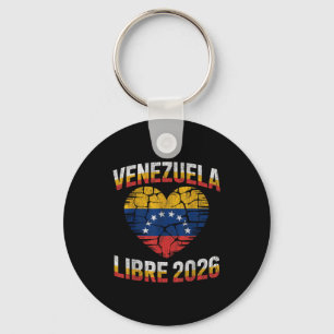 Venezuela Fri 2026 Venezuela Hjärtflagga Nyckelring