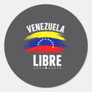 Venezuela Fri 2026 Venezuela Hjärtflagga Runt Klistermärke