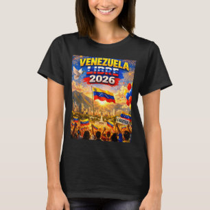 Venezuela Fri 2026 Venezuela Hjärtflagga T Shirt
