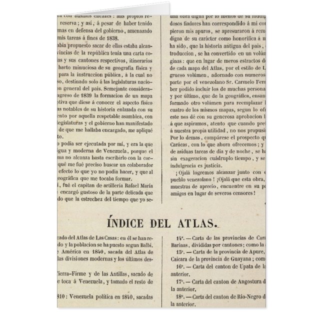 Venezuela Hälsningskort (Framsidan)