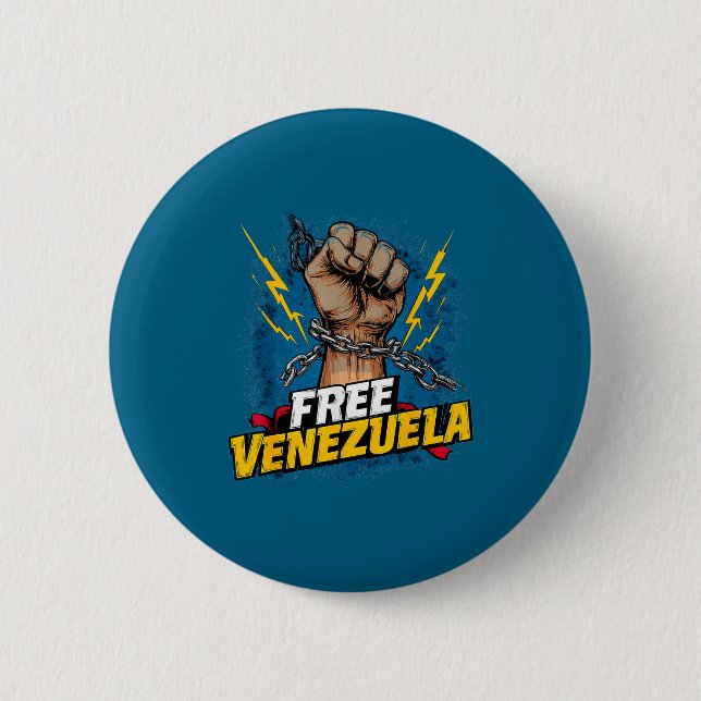 Venezuela Hjarta Venezuela Flagga Design Knapp (Framsida)
