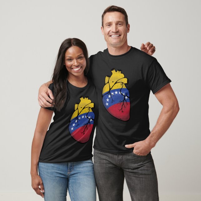 Venezuela Hjärtflagga T Shirt (Unisex)