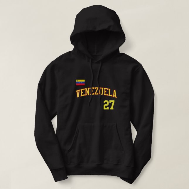 Venezuela i Baseball eller Beisbol Stil i Venezue Hoodie (Design framsida)