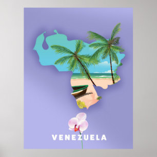 Venezuela karta poster