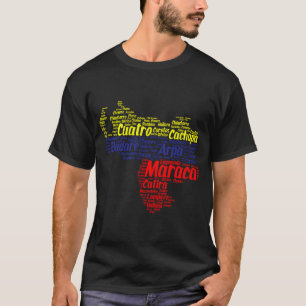 Venezuela Karta Tricolor T Shirt