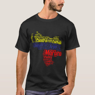 Venezuela Karta Tricolor T Shirt