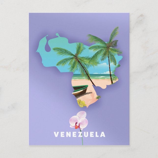 Venezuela karta vykort (Framsida)