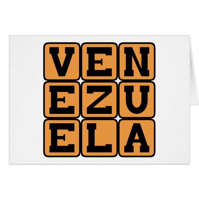 Venezuela, Land i Sydamerika Hälsningskort (Framsidan Horizontal)