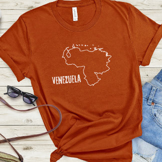 Venezuela Land Karta Venezuelan Gräns Shape T Shirt