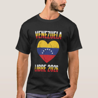 Venezuela Libre 2026 Patriotisk Venezuelansk Stolt T Shirt